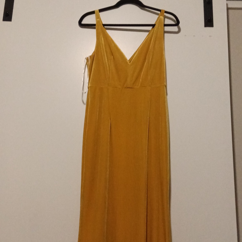 Lulu's Maliya Orange Velvet mermaid Maxi